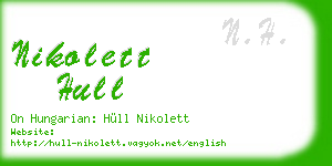 nikolett hull business card