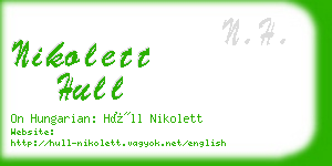 nikolett hull business card